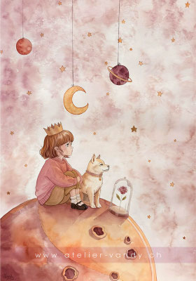 "The Little Dreamer", Ink on paper 70 x 50 cm, 2026