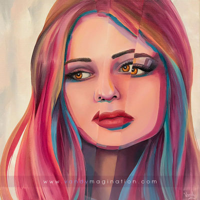 "Untouchable", Oil on canvas, 50 x 50 cm, 2023