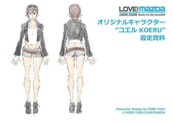 [LOVE!MAZDA Original Character "KOERU"] Design and Illustration and Draw by Hide Yuki