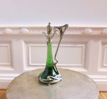 Miniature absinthe bottle 1:12 scale, size 4x2cm