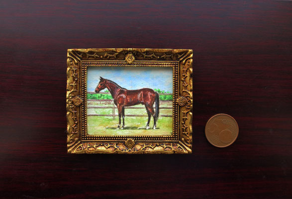 Caballo, acuarela 4,8x5,8 cm