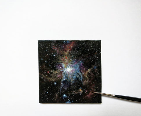 Retrato de nebulosa, oil 7,8x7,8 cm