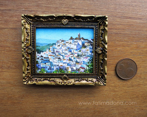 Alcalá de los Gazules (Cádiz), óleo 4,8x5,8 cm