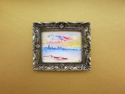 Venecia vista desde Gidecca, Turner, acuarela 4,8x5,8 cm