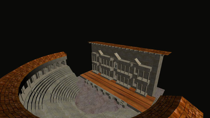 Virtual restoration of ancient roman Theatre in Ronda"Teatro de Acinipo"