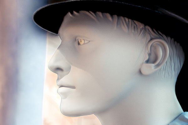 Mann mit Profil