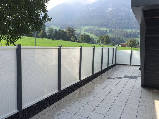 Alu- Sichtschutz Wand 