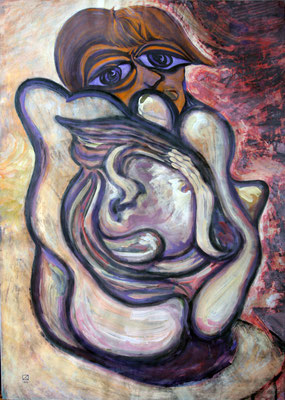 Maternity Home. 1994. Mixed media on paper. 86 x 61