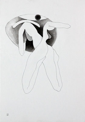 Equilibrium. The project 'Reflection'. 2001. Ink on paper. 65 x 45