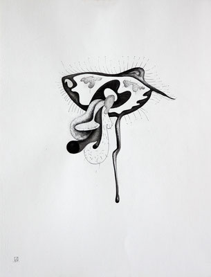 Another’s. The project 'Reflection'. 2001. Ink on paper. 65.5 x 50