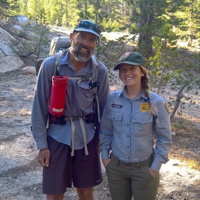 First meeting with a ranger on the trail