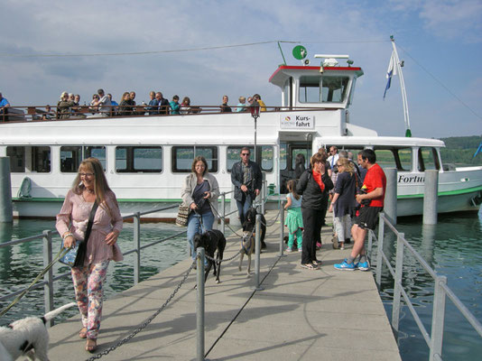 Ankunft in Beinwil am See nach kurzer Schiffsfahrt