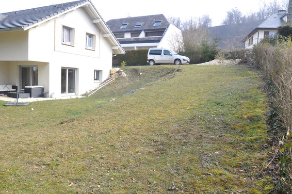 Photo du terrain avant aménagement paysager