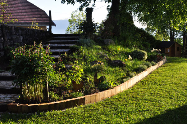 Aménagement d'une bordure bois sur-mesure par Evo green design