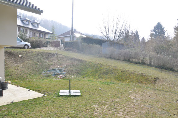 Photo du terrain avant aménagement paysager