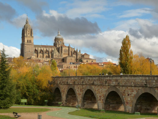 La Catedral de Salamanca y el puente romano - Kathedrale und die römische Brücke