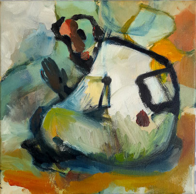 I Miss You So, oil on canvas, 2024, 25 x 25 cm