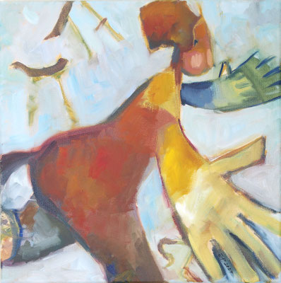 Hug Me, , oil on canvas, 40x40cm, 2024