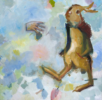 Surprise, oil on canvas, 40 x 40 cm, 2024