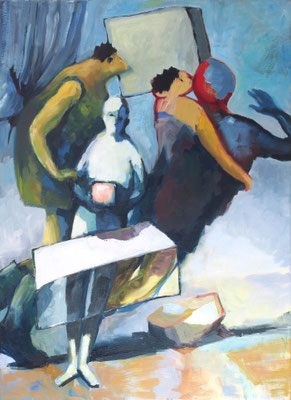 The Family, oil on canvas, 2024, 70 x 50 cm