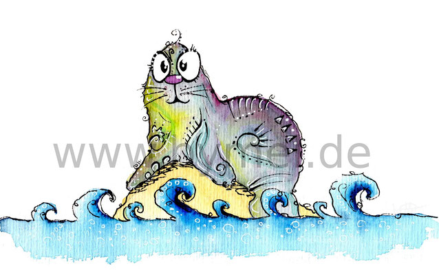 "Robby",  Aquarell auf 300g/qm Aquarellpapier, Preis: 60€ zzgl. Versand, erhältlich als limitierter, handsignierter Druck für 40€ zzgl. Versand