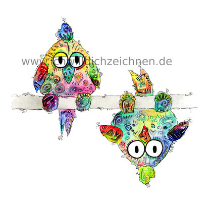 "Eine Frage der Perspektive", Aquarell auf 300g/qm Aquarellpapier, A4,Preis: 190€ zzgl. Versand, erhältlich als limitierter, handsignierter Druck für 40€ zzgl. Versand