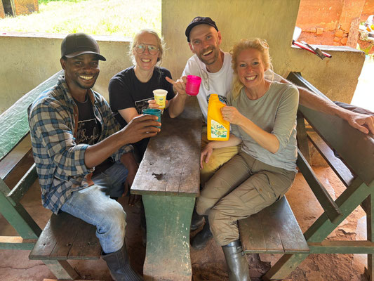 A belated party to say cheers to the 100th species of chameleon. What better way than some sugarcane moonshine!