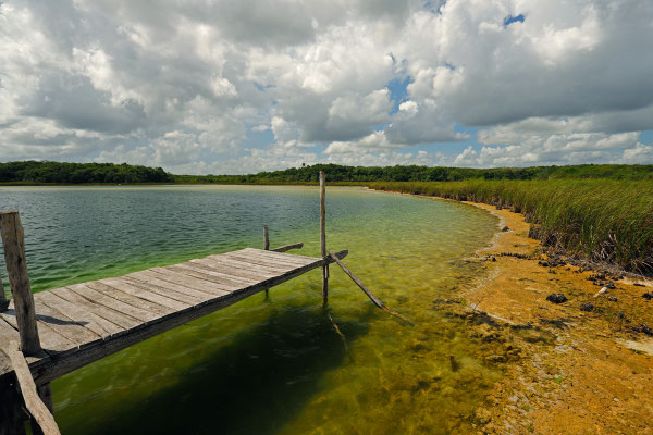 Only at the furthest end you reach water and crocodiles.