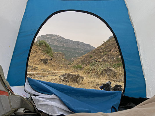 Not a bad view from my tent in the morning.
