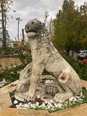 This Lion Statue was excavated illegally in 1965 in Kaunos and brought to a square in the village of Köyceğiz.