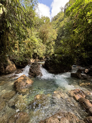 Rivers are a rare sight in the karstic terrain, but when you find one, it is going to be a crystal clear one!