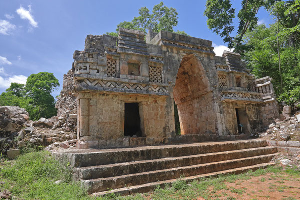 The decorated archway of Labná, one of the most ornate ones of the Maya world.