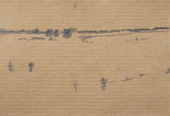 "weites land X", Bleistift auf Papier, 10,0x7,0cm,2024