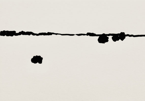 elbauen 25 - III, Tusche auf Papier, 12,7 x 9,9 cm, 2025