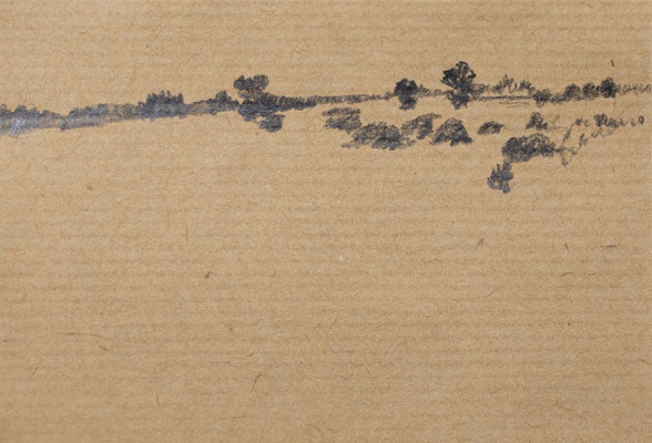 "weites land VIII", Bleistift auf Papier, 10,0x7,0cm, 2024
