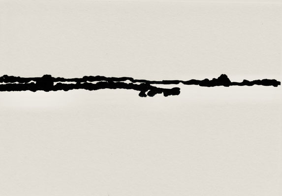elbauen 25 - I, Tusche auf Papier, 12,7 x 9,9 cm, 2025
