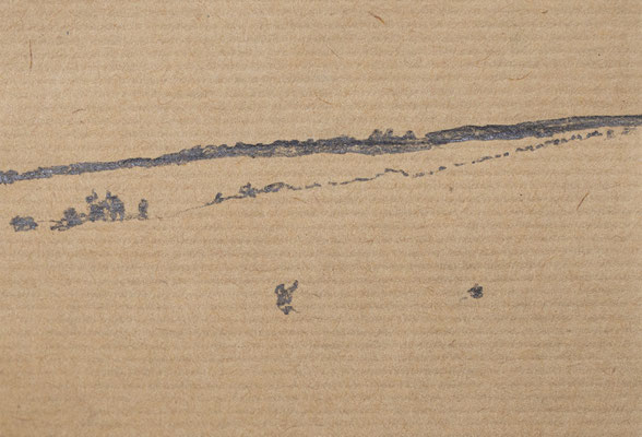 "weites land IV", Bleistift auf Papier, 10,0x7,0cm, 2024