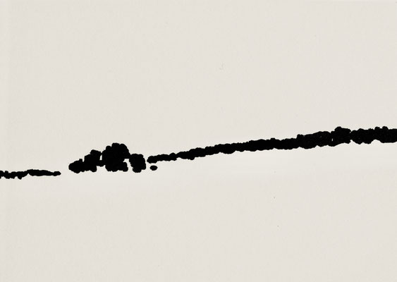 elbauen 25 - X, Tusche auf Papier, 12,7 x 9,9 cm, 2025