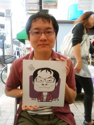 似顔絵イベント　大人も