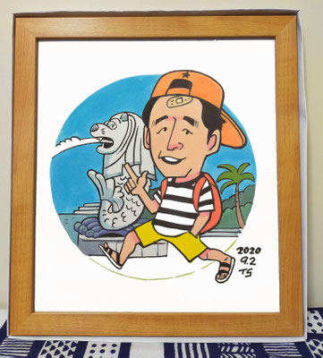色紙額　