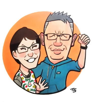 お客様の似顔絵