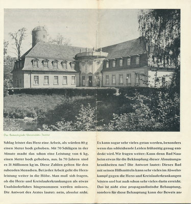 Prospekt Das Herzheilbad Bad Nauheim, 1950, Fotos: Emy Limpert