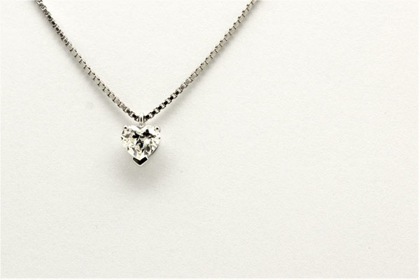 pendentif or blanc dimant coeur