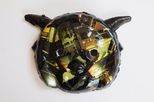 Black Tortoise　　　パルプ、インクジェット印刷和紙　　240×180×40mm