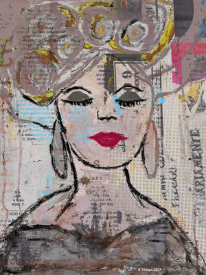 Madame Leila with red lips