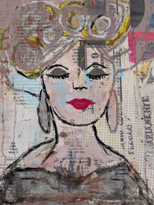 Madame Leila with red lips