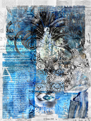 The blue abstract mask