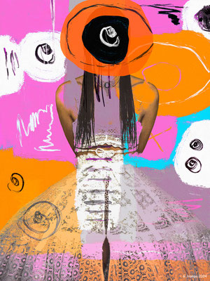 The woman with the black circle