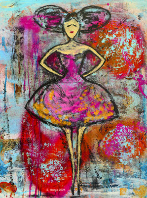 Miss J. 45x60 cm Alu-Dibond lackiert / Alu-Dibond varnished
