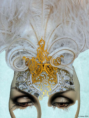 The face with the feather hairdress